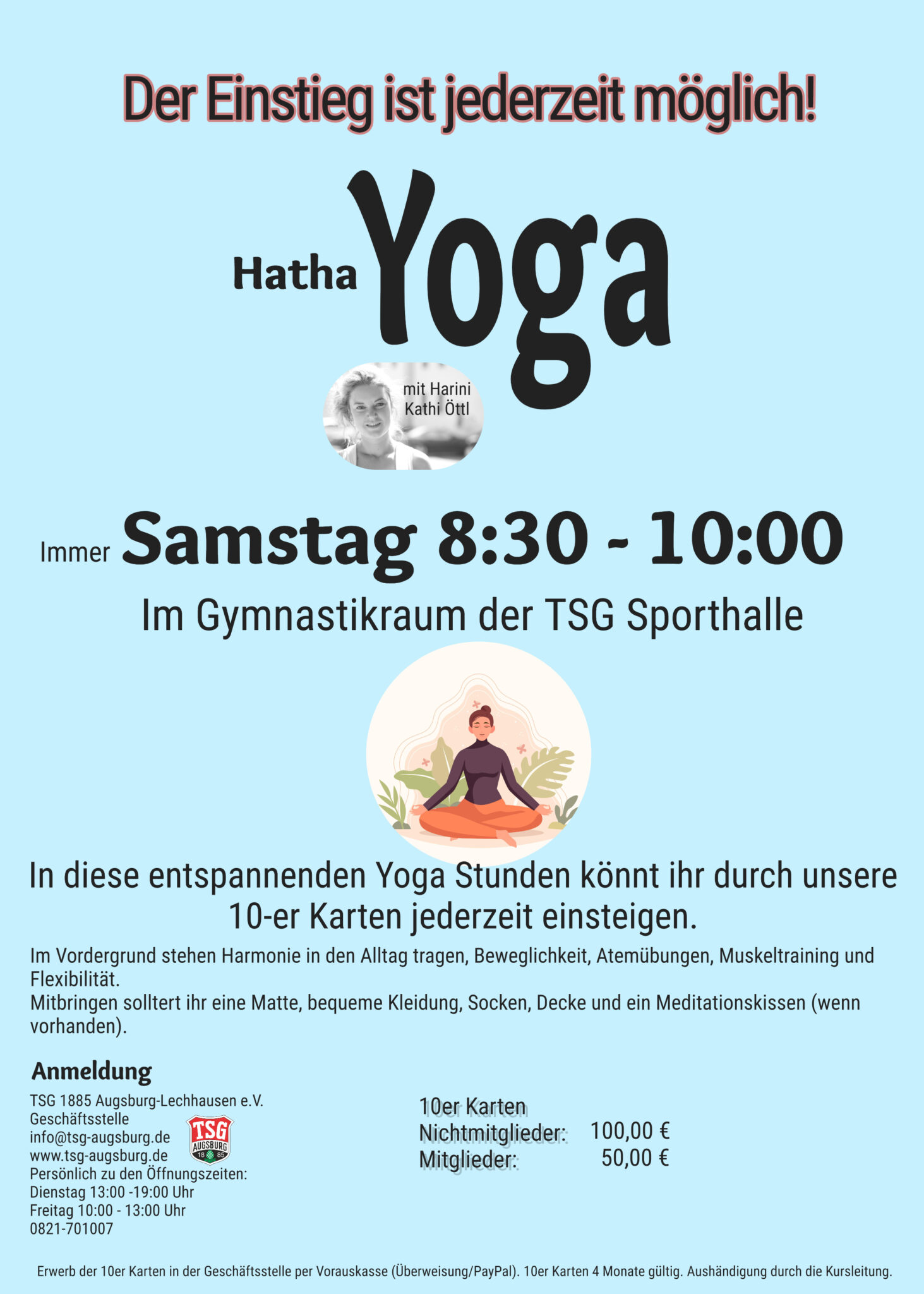 Neues Jahr! Neuer Vorsatz? Yoga! TSG 1885 AugsburgLechhausen e.V.